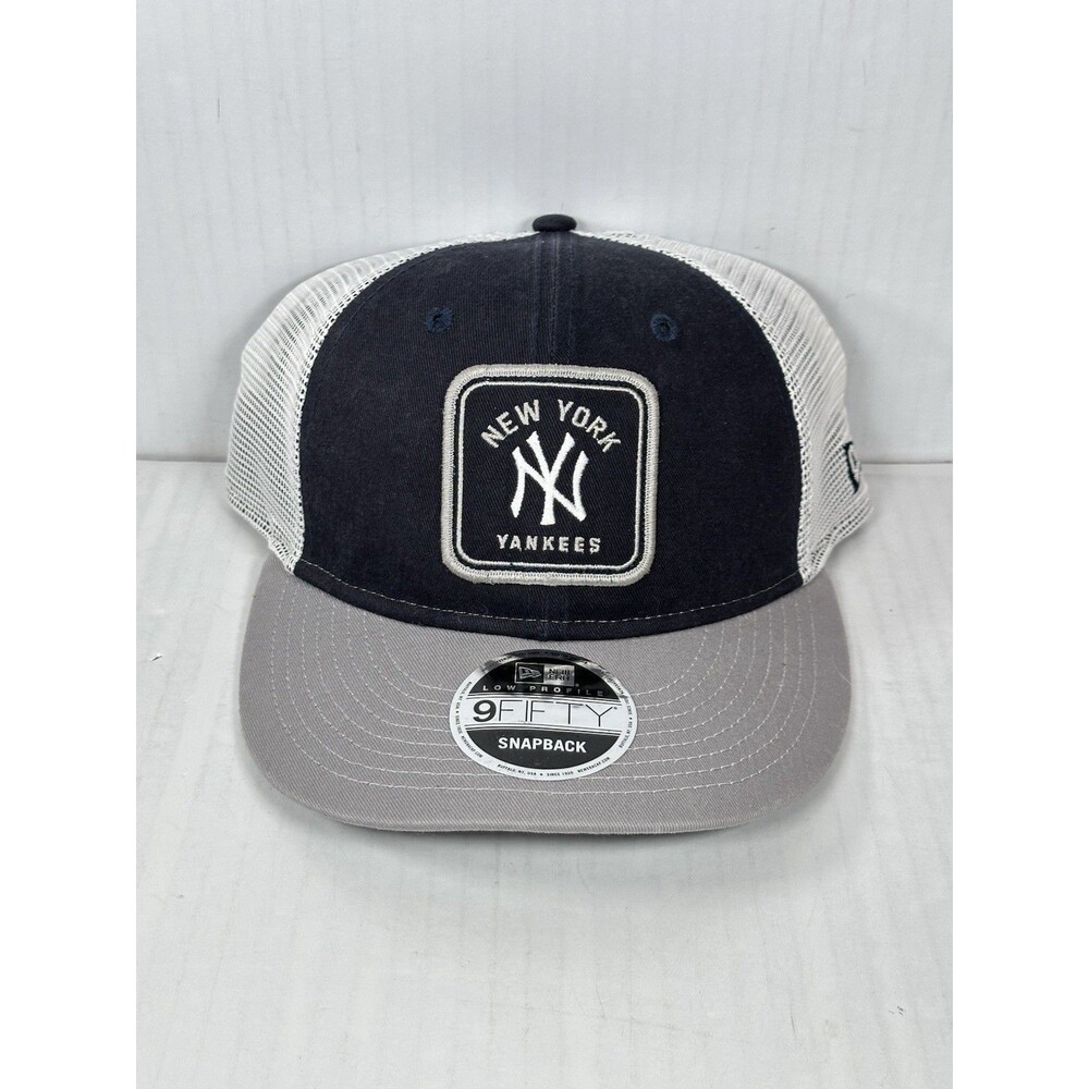 New Era New York Yankees Snapback 9FIFTY Squared Patch Adjustable Hat Cap MLB